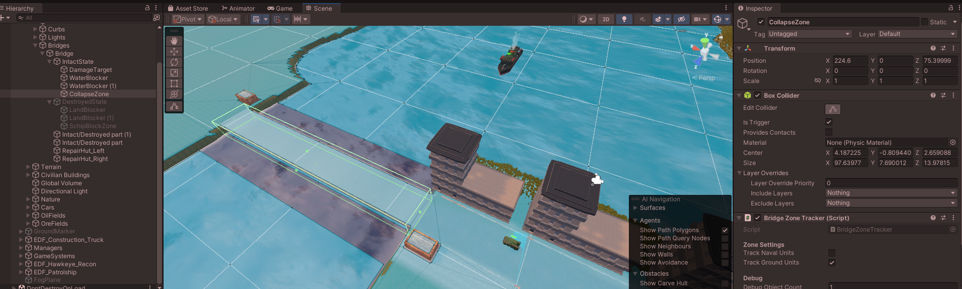 Building the bridge mechanics.