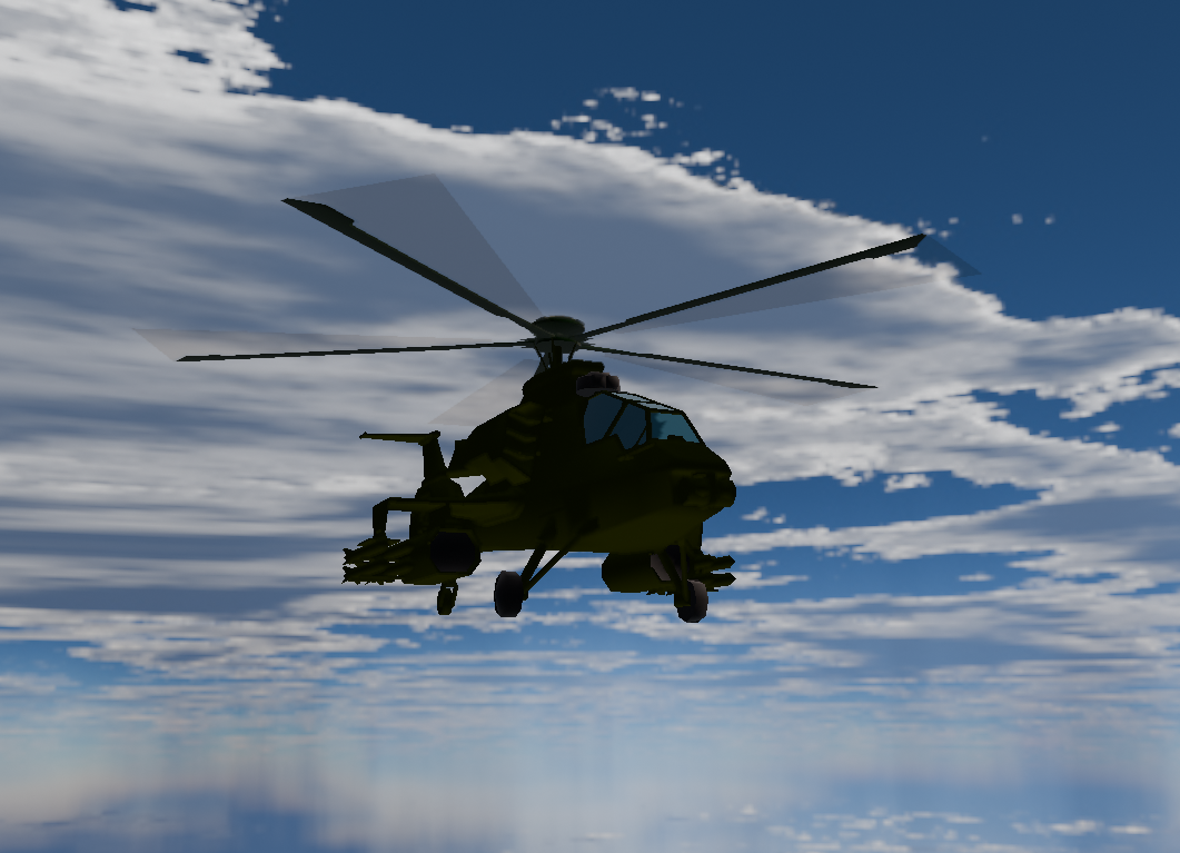 Testing the early Strider Helicopter model